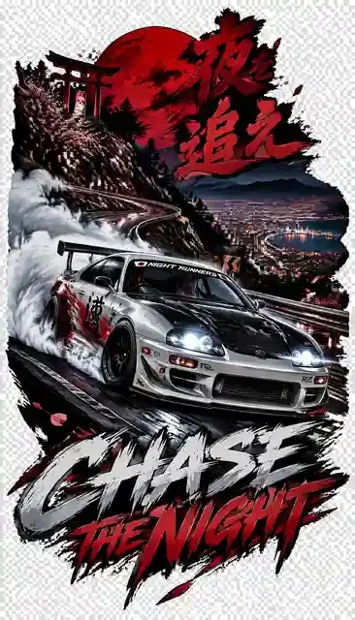RACE-008 automotive T-shirt design