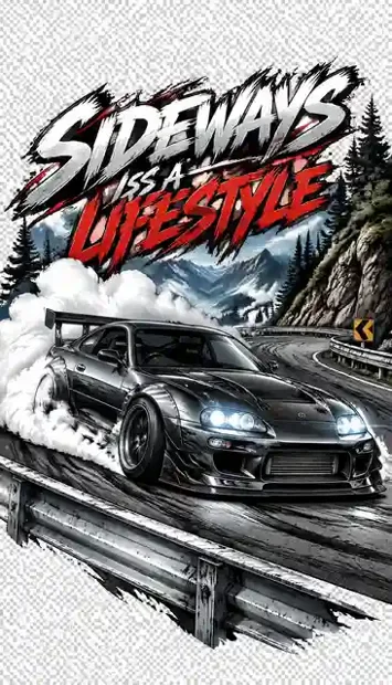 RACE-009 automotive T-shirt design