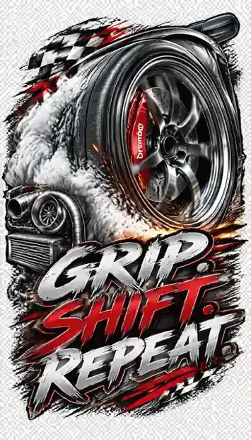 RACE-020 automotive T-shirt design