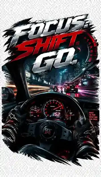 RACE-026 automotive T-shirt design