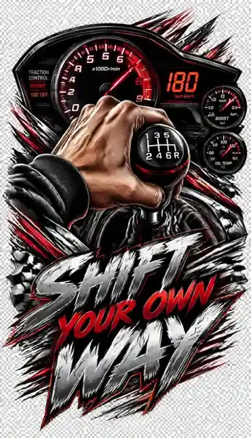 RACE-030 automotive T-shirt design