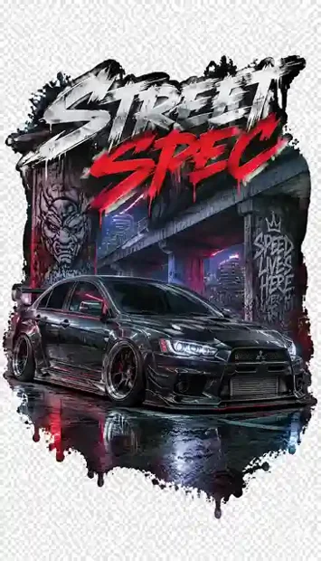 RACE-038 automotive T-shirt design