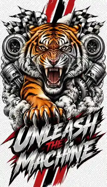 RACE-043 automotive T-shirt design